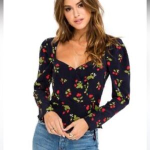 Anthropologie ASTR medium cherry top